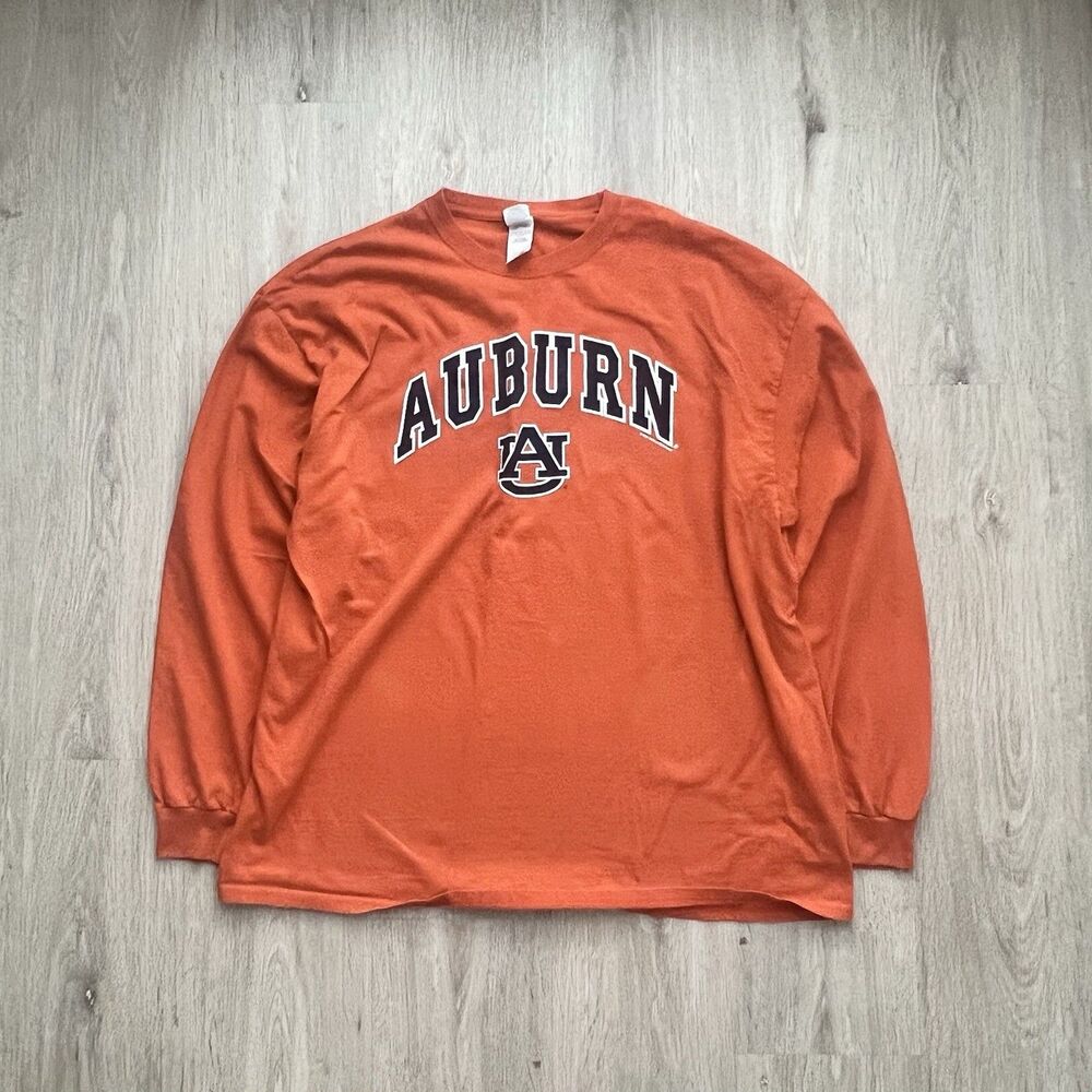 Auburn Tigers T-Shirt Mens XXL Orange Long Sleeve NCAA College Football